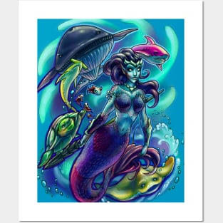 Mermaid Armada Digital Drawing Posters and Art